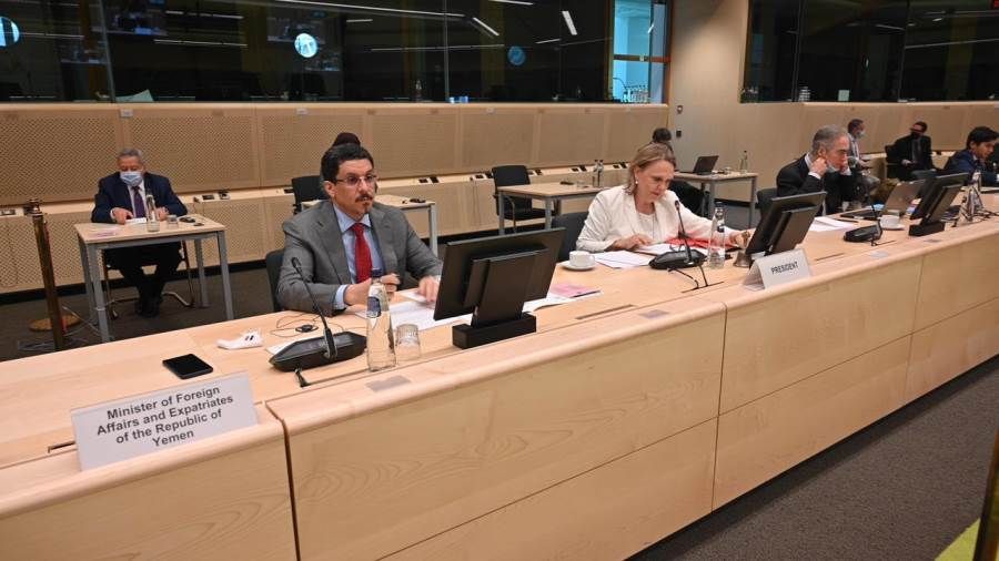 بن مبارك يستعرض مع اللجنة السياسية والأمنية للاتحاد الأوروبي جهود إحلال السلام في بلادنا