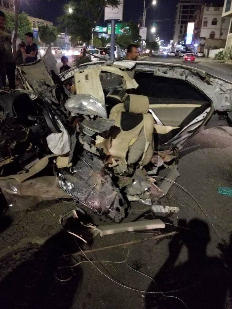 شاهد.. حادث مخيف في شارع الستين بصنعاء مساء اليوم الخميس