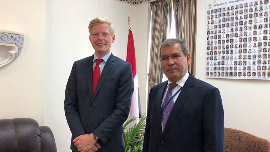 تفاصيل لقاء السفير السعدي يلتقي المبعوث الخاص للأمم المتحدة ببلادنا