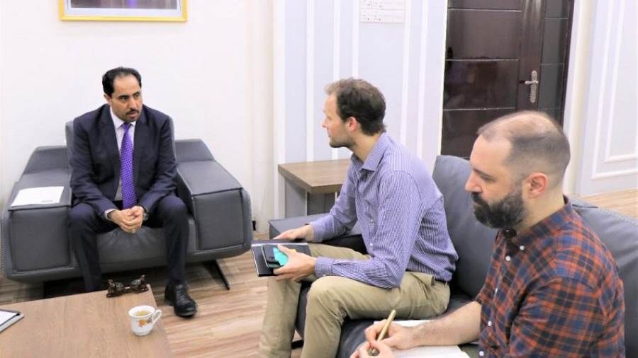 وزير الشباب والرياضة يبحث مجالات التعاون مع المعهد الأوروبي للسلام