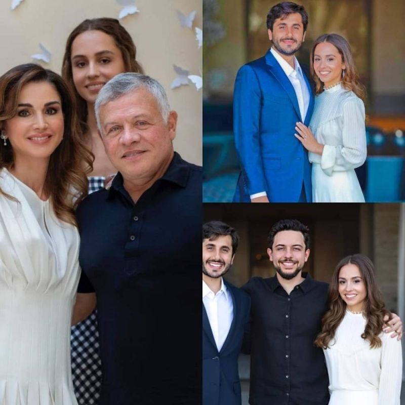 شاهد أول صور للأميرة إيمان ابنة ملك الأردن وخطيبها .. والكشف عن هوية العريس وجنسيته