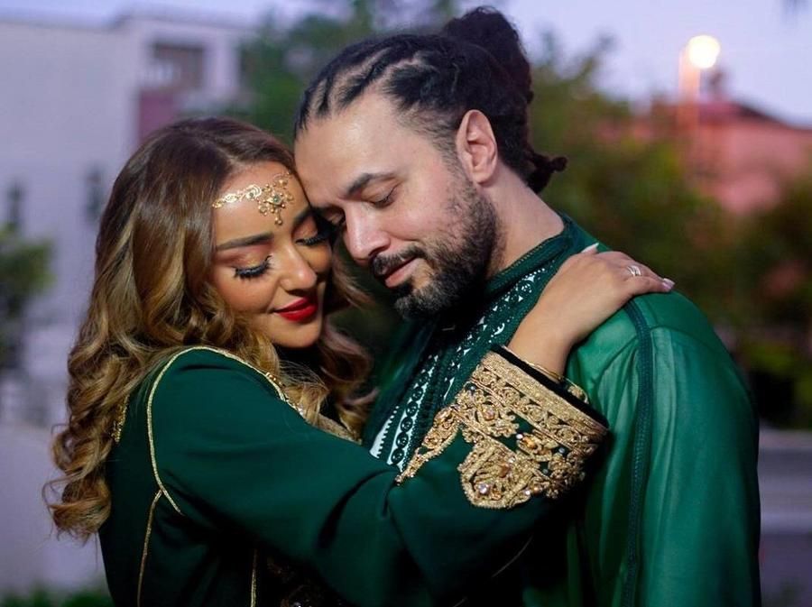 شاهد.. لقطات من زفاف عبدالفتاح الجريني وجميلة البدوى على الطريقة المغربية