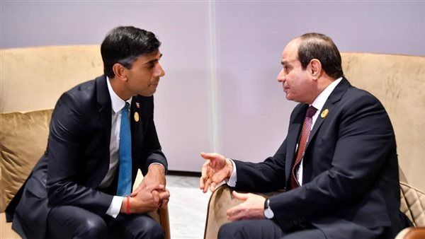 السيسي يتلقى اتصالا هاتفيا من رئيس وزراء بريطانيا لبحث تطورات الأزمة السودانية