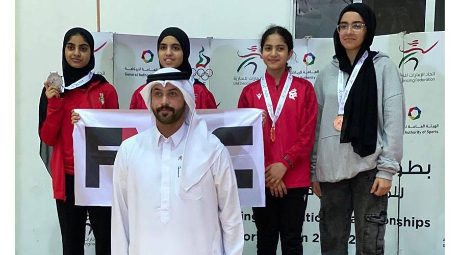4 ميداليات للشارقة للمرأة في بطولة المبارزة