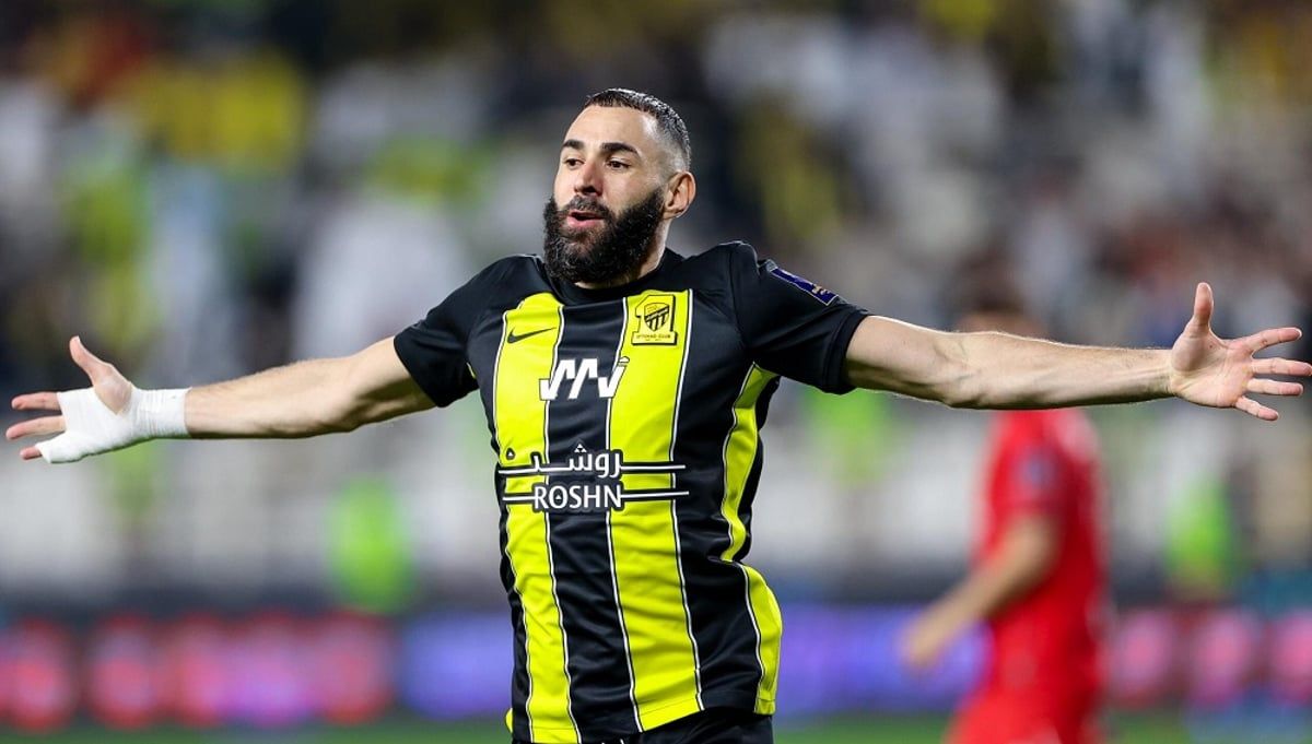 بنزيما يغرد بالعربية بعد أول أهدافه في 2024 (صورة)