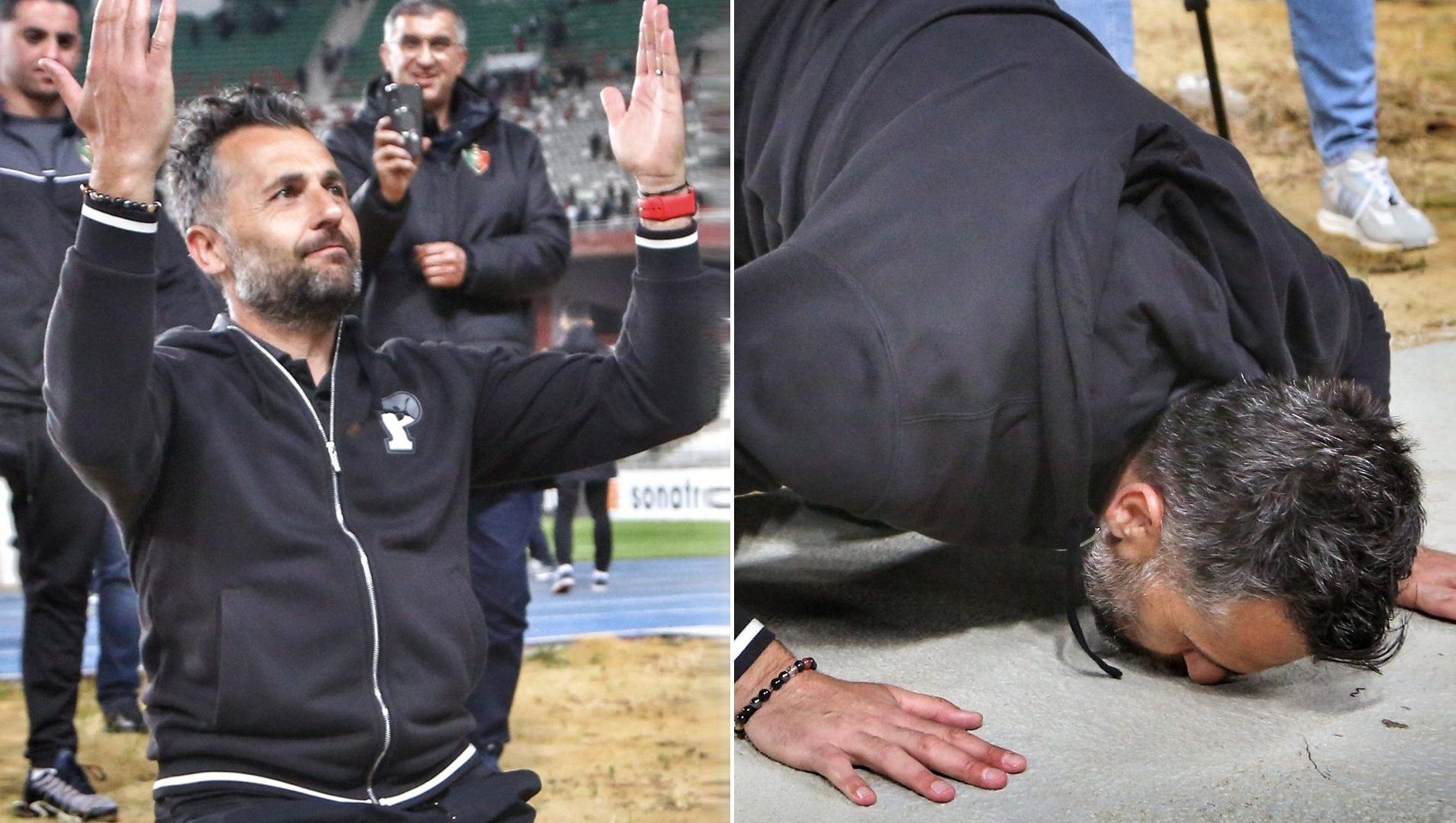 “سجدة شكر”.. مدرب فرنسي يصنع الحدث في الجزائر - موقع الخليج الان