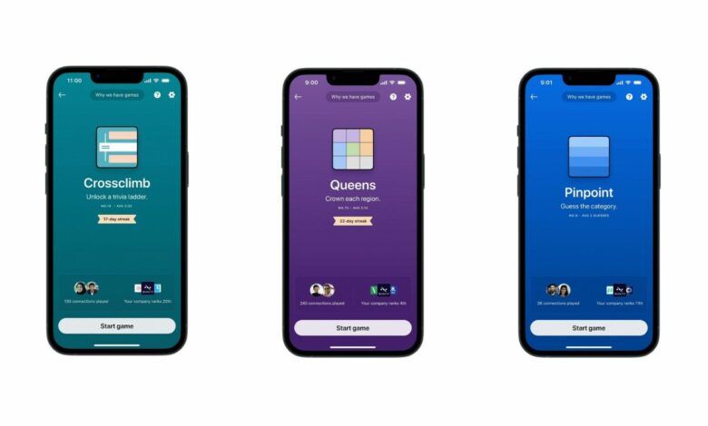 لينكدإن تطلق ألعابًا جديدة لزيادة تفاعل المستخدمين - موقع الخليج الان