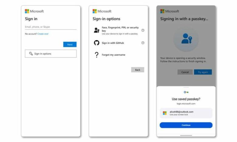 مايكروسوفت تدعم مفاتيح المرور في حساباتها - موقع الخليج الان