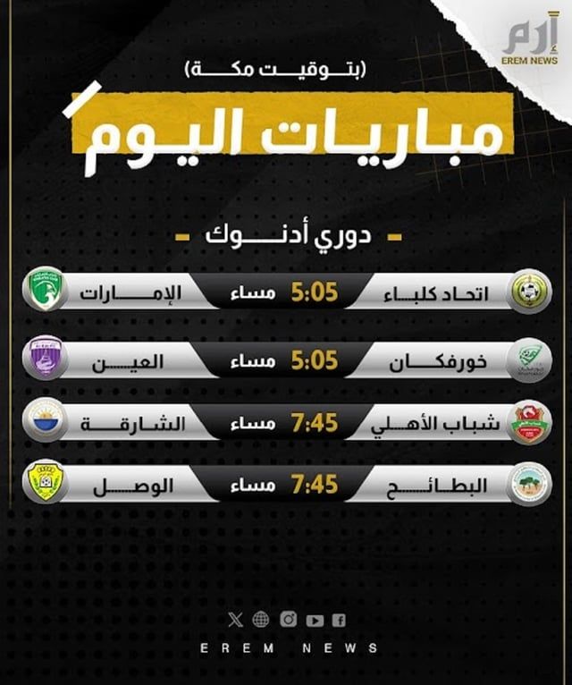 مواعيد مباريات اليوم والقنوات الناقلة