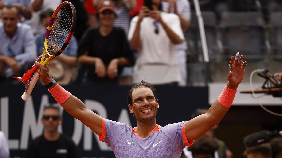 نادال يتجاوز بيرجس في الدور الأول لبطولة إيطاليا المفتوحة للتنس