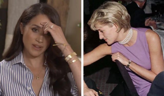 ميغان ماركل تحيي ذكرى الأميرة ديانا بارتداء قلادتها(صور)