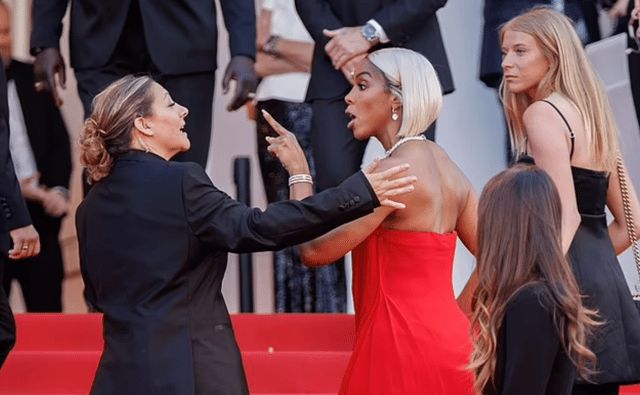 مشاجرة بين ممثلة شهيرة وحارسة أمن في كان السينمائي (فيديو)