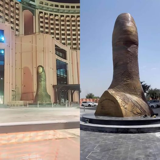 دعوات واسعة لإزالة مجسم "الإبهام" من بغداد (صور)