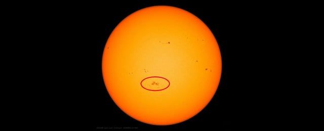 بقعة شمسية نشطة تثير قلق العلماء (صور)