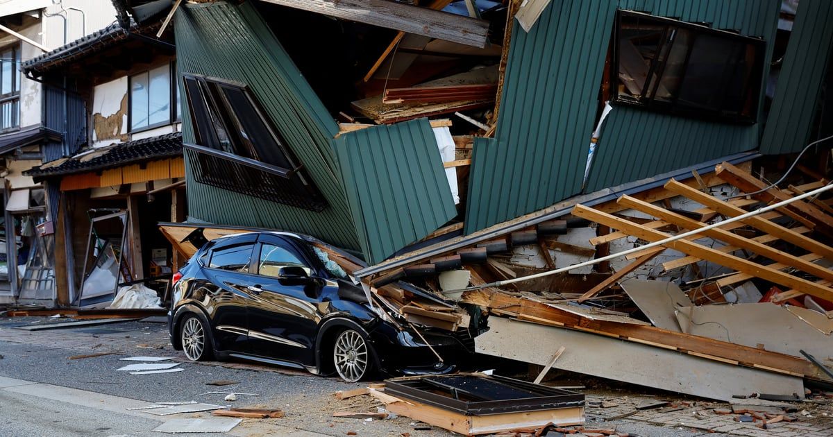 زلزال بقوة 5.9 درجات يضرب "إيشيكاوا" اليابانية (فيديو)