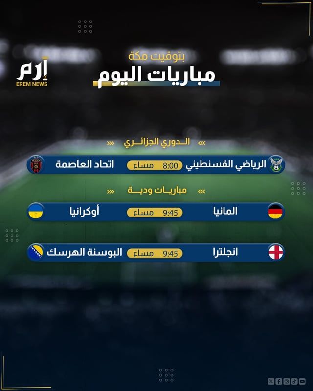 مواعيد مباريات اليوم والقنوات الناقلة