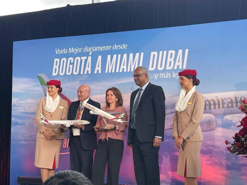 طيران الإمارات تدشن خطها الجديد إلى العاصمة الكولومبية بوغوتا عبر ميامي