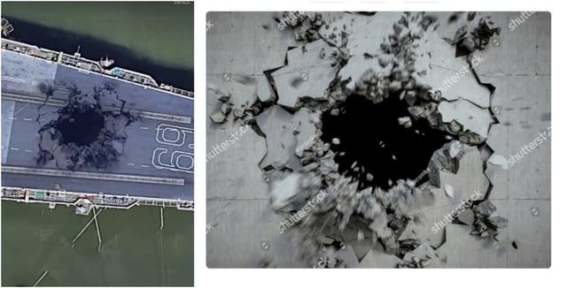 ما حقيقة فيديو متداول لإصابة حاملة الطائرات الأمريكية أيزنهاور؟