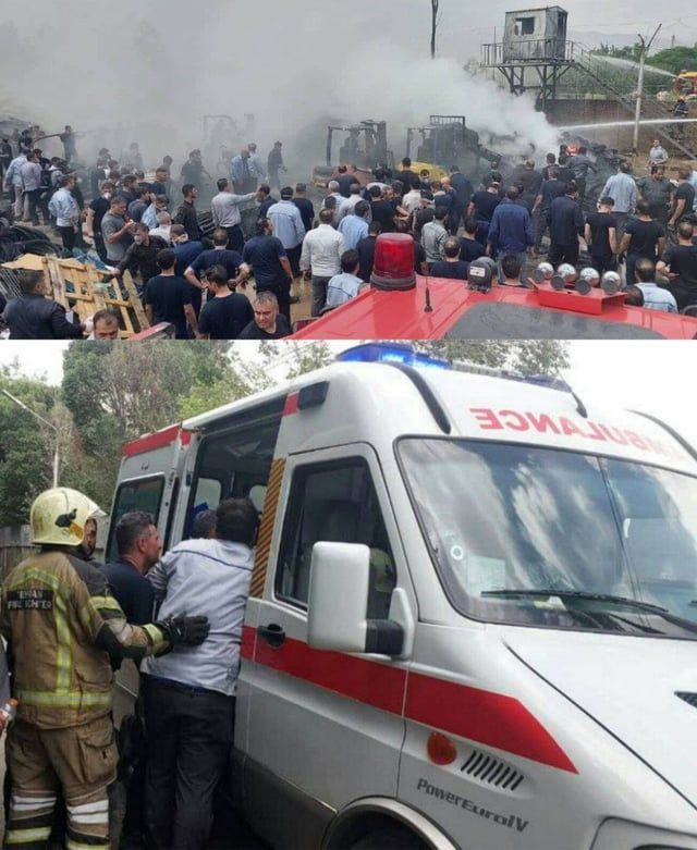 50 جريحا جراء حريق في مصنع غربي طهران (صور)