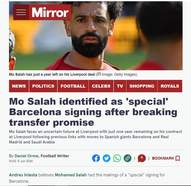 تفاصيل جديدة.. قصة غدر محمد صلاح ببرشلونة