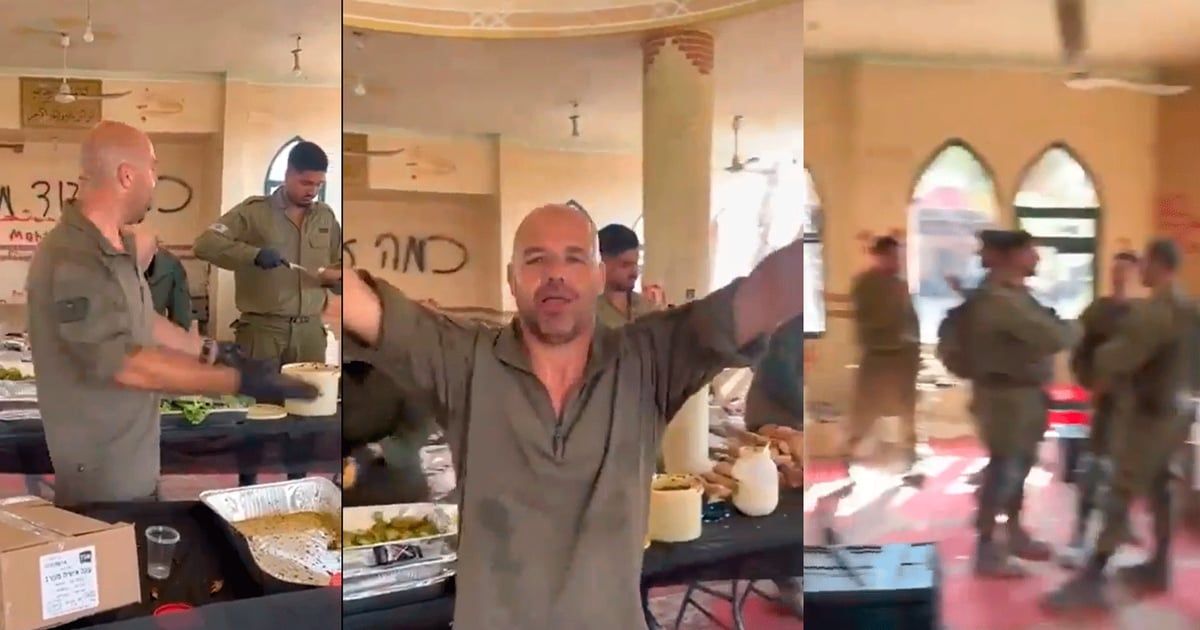 مسجد في معبر رفح يصبح مطبخًا للجنود الإسرائيليين (فيديو)