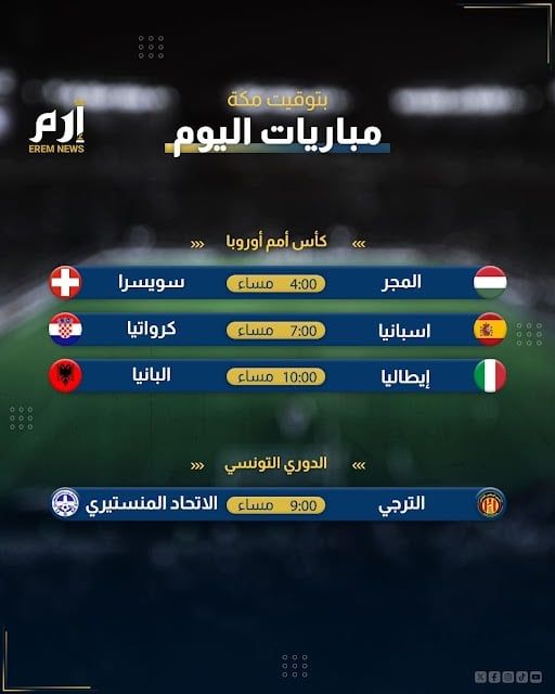 مواعيد مباريات اليوم والقنوات الناقلة