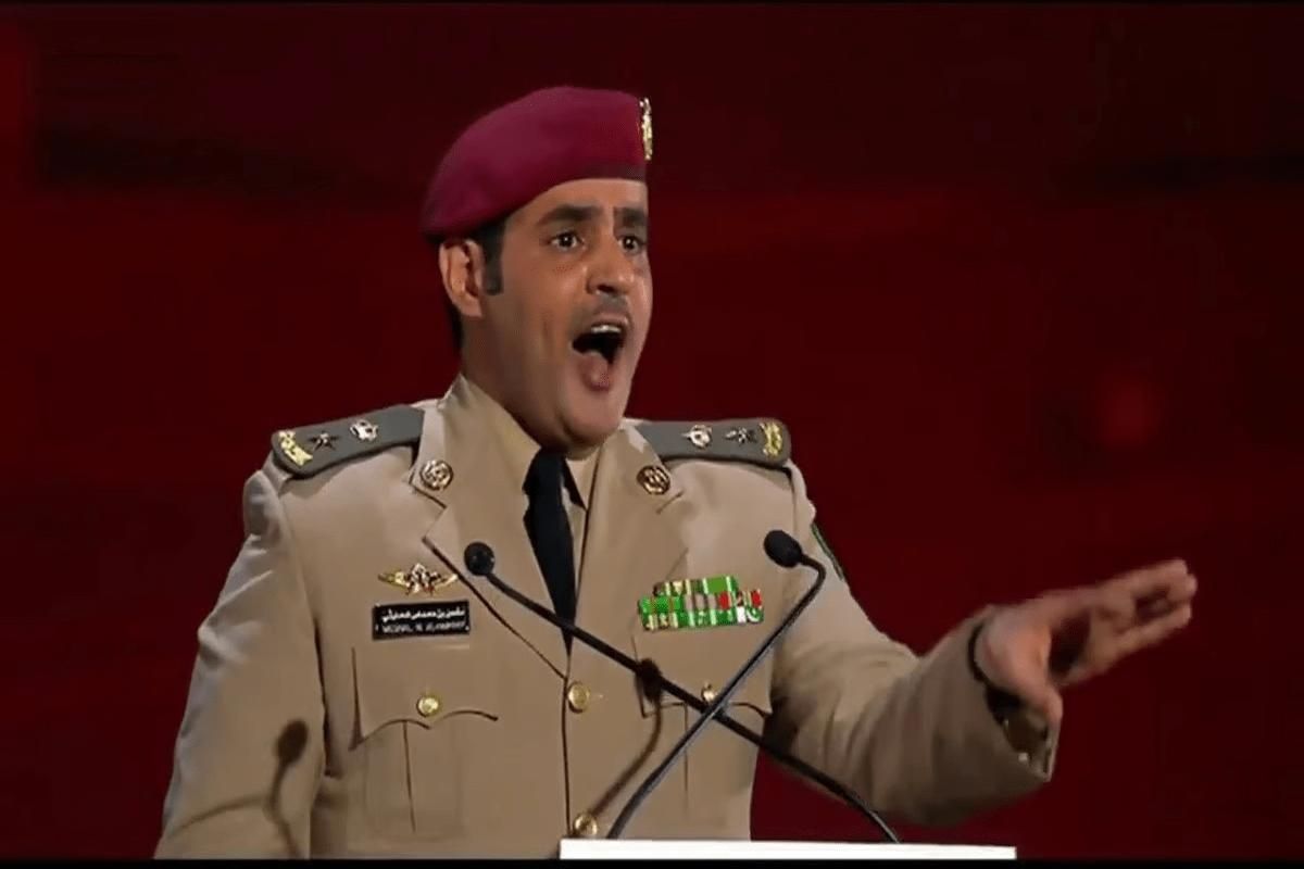 محمد اسمه تاج للشعر.. أبيات شعرية لـ"الحارثي" أمام ولي العهد بحفل استقبال مهنئي عيد الأضحى - موقع الخليج الان