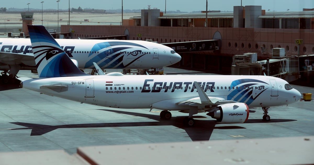 هبوط طائرة مصرية اضطراريا بسبب وفاة قائدها (فيديو)