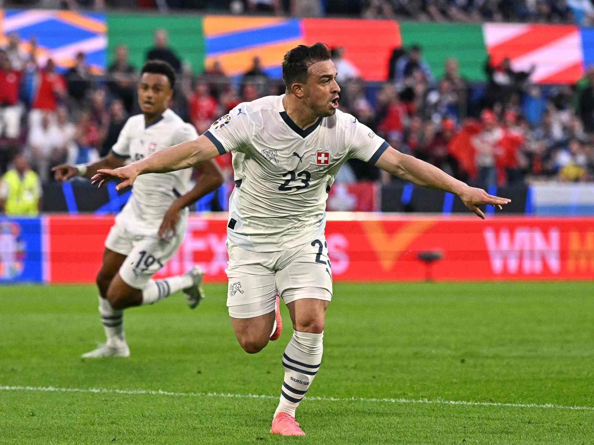 رجل المواعيد الكبرى.. شاكيري يسجل أجمل أهداف يورو 2024 حتى الآن - موقع الخليج الان