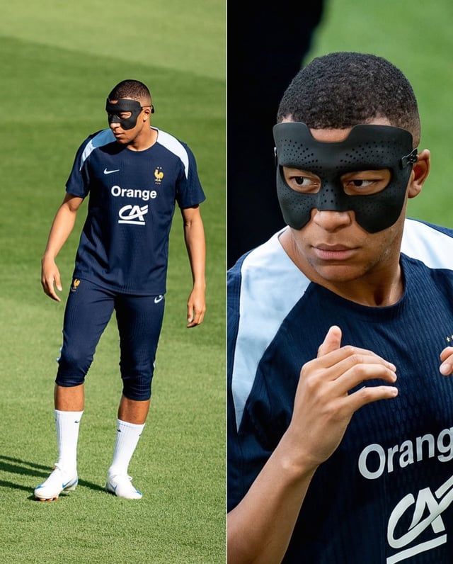 مبابي يظهر بقناع جديد في تدريبات فرنسا قبل مواجهة بلجيكا (صور)
