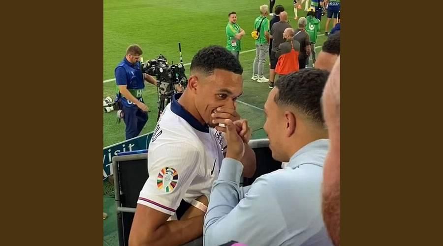 فيديو | أرنولد يفضح زميله بعد مباراة إنجلترا وسويسرا