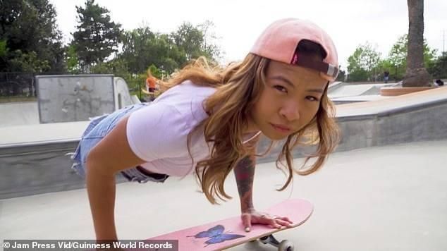 متزلجة بدون ساقين تدخل غينيس بـ«أطول وقوف على اليدين»