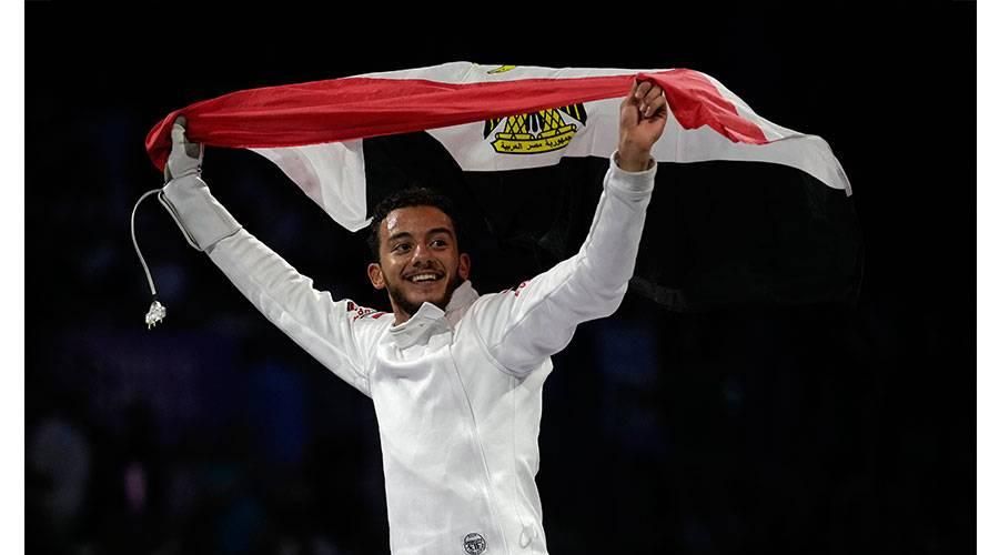 محمد السيّد يهدي مصر ميداليتها الأولى ويحتفل على طريقة رونالدو