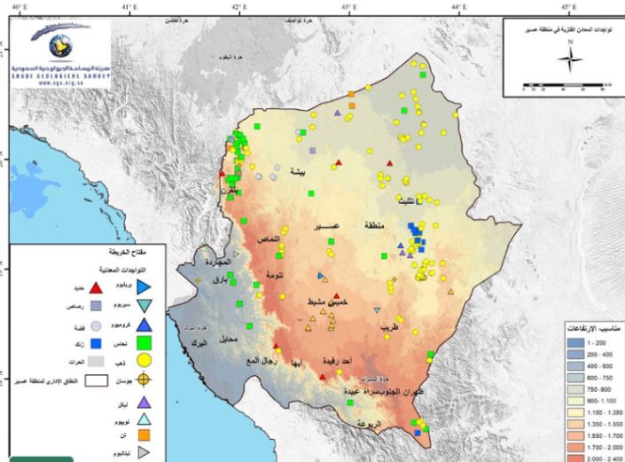 هذه خريطة مواقع الذهب في السعودية | رسم الخريطة