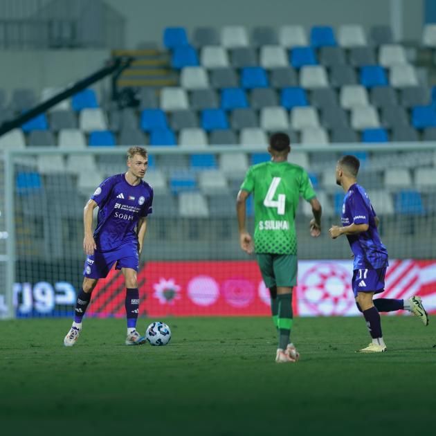 النصر يهزم العروبة بالخمسة ويتصدر دوري أدنوك