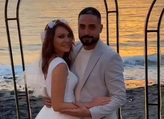 بالفيديو: أول ظهور لـ نادين تحسين بك وإياد عيسى بعد زواجهما