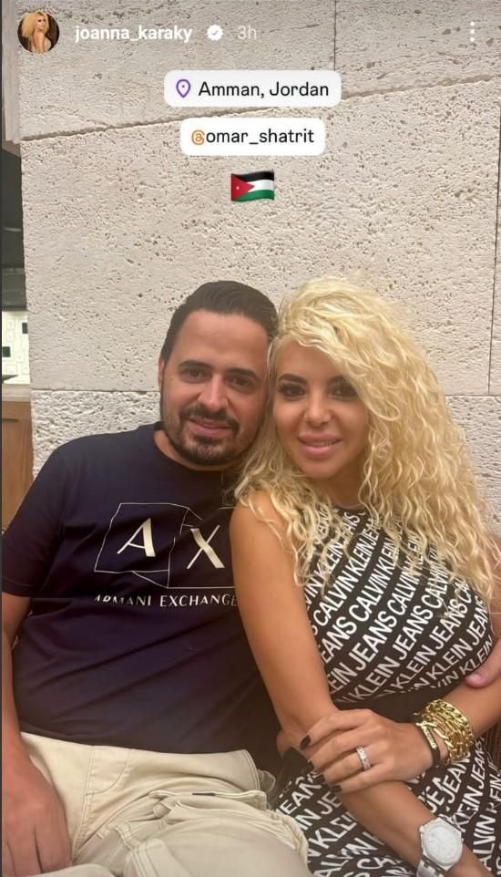 بالصورة: تزوجت للمرة الثانية.. ممثلة لبنانية بصورة رومانسية برفقة زوجها رجل الأعمال الأردني تعرفوا إليه