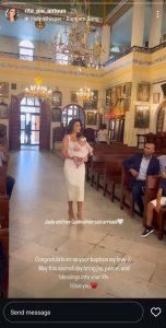 إعلاميّة الـ”أم تي في” احتفلت بمعموديّة إبنتها… وشقيقتها وزميلتها في القناة هي العرابة