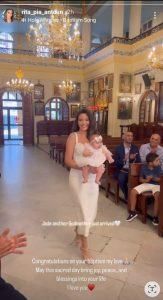 إعلاميّة الـ”أم تي في” احتفلت بمعموديّة إبنتها… وشقيقتها وزميلتها في القناة هي العرابة