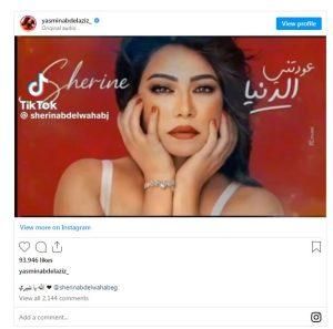 ياسمين عبد العزيز تدعم شيرين بفيديو وتعليق