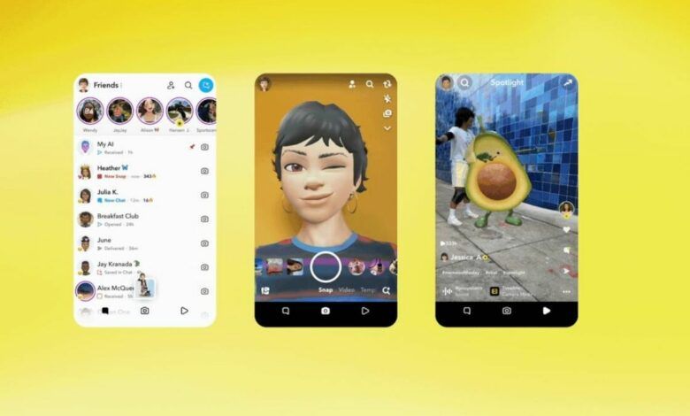 سناب شات تعيد تصميم واجهة تطبيقها - موقع الخليج الان