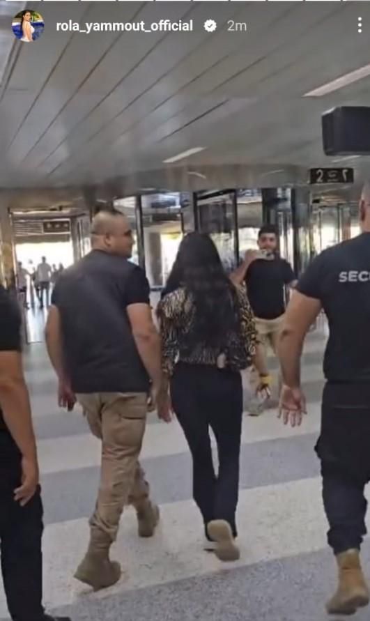 بالصور: برفقة حراس شخصيين وموكب أمني.. شقيقة هيفا وهبي تُثير الجدل في مطار بيروت!