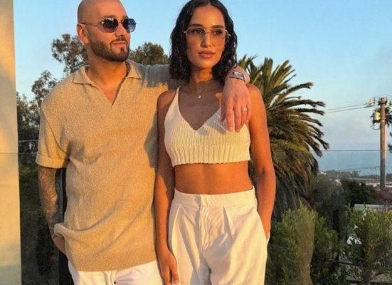 مساري وزوجته سحر غوليستاني ينتظران مولودهما الأول .. وهي تستعرض حملها بإطلالات لافتة