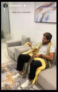 أطل وهو يمسك بالأفاعي.. ابن الفنان راغب علامة يُثير الجدل شاهدوا ماذا فعل (صور)