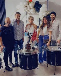 هكذا أطلت نرمين الفقي في حفل عيد ميلاد مصطفى قمر