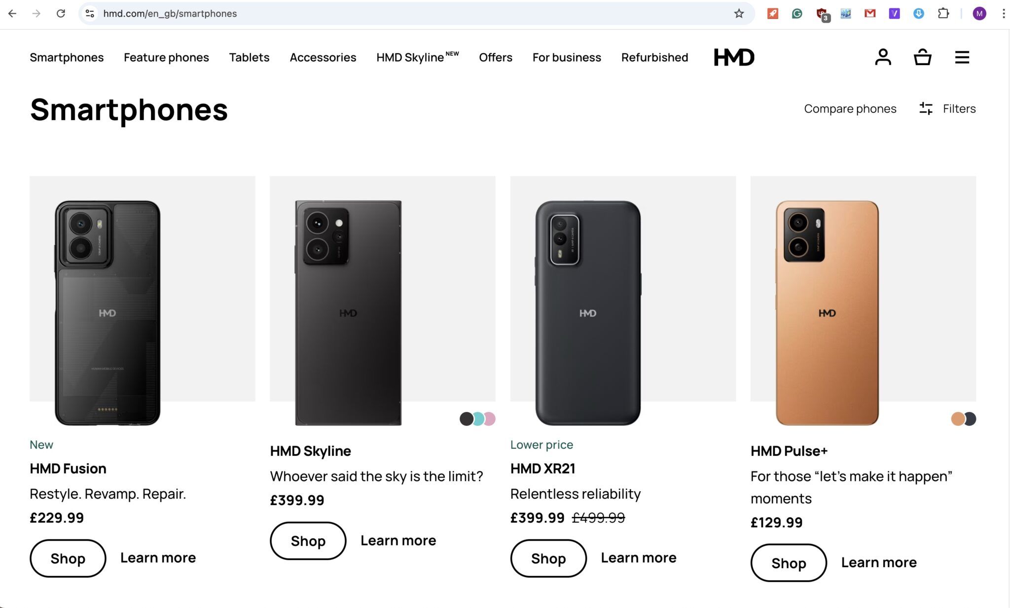 HMD Global تزيل هواتف نوكيا الذكية من موقعها الإلكتروني - موقع الخليج الان