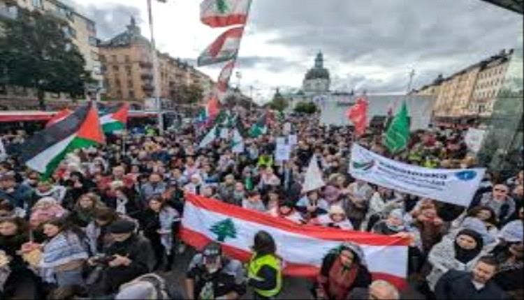 مظاهرات بمدن عالمية تناصر فلسطين ولبنان