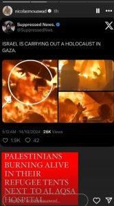 بعد استهداف خيام النازحين قرب مستشفى الأقصى… نيكولا معوّض يعبّر عن غضبه