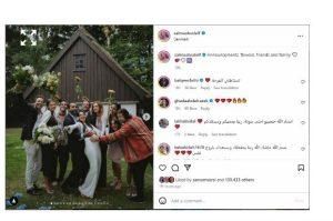 بفستان أبيض وبوكيه ورد.. فنانة تحتفل مع أصدقائها بحملها الأول (صورة)