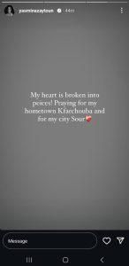 بعد تعرّض مدينتها للقصف.. ملكة جمال لبنان السابقة حزينة: قلبي محطم (صور)